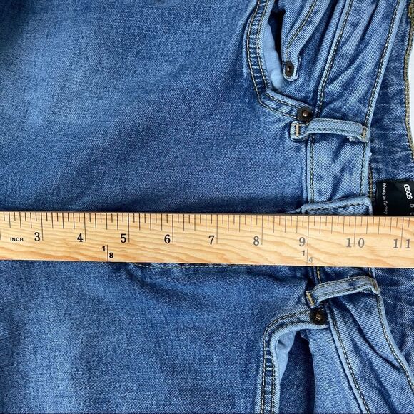 ASOS DESIGN Jeans High Rise 'Y2K' Stretch Flare Denim Midwash Blue 26/32 - Picture 8 of 11